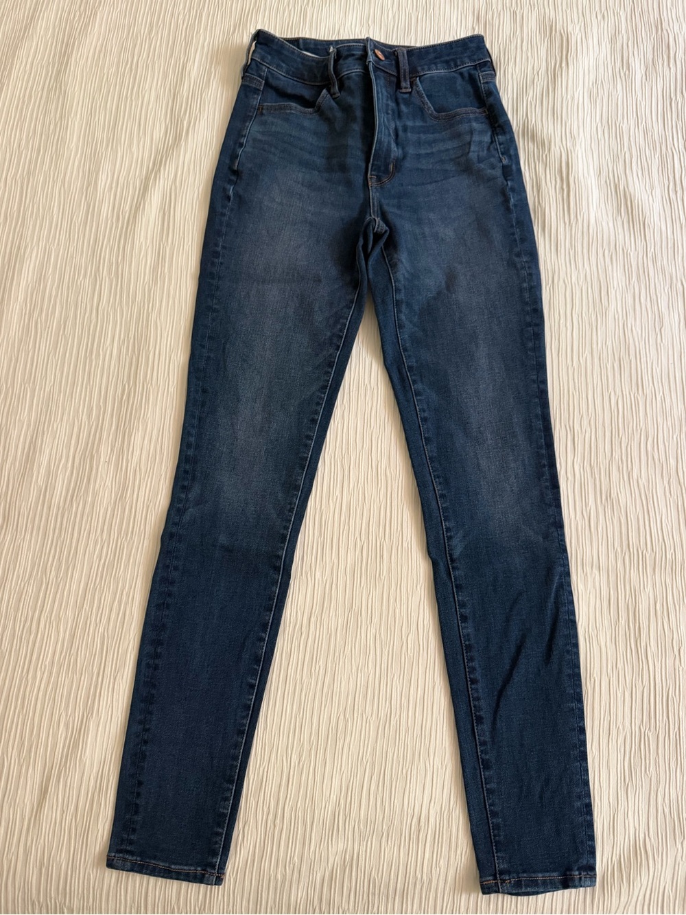 American Eagle Dark Blue High-Rise Skinny Jeans - Women